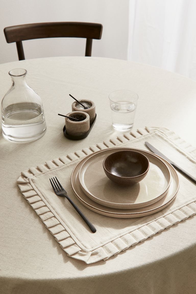 Cotton Placemat - Light beige - Home All | H&M US | H&M (US + CA)