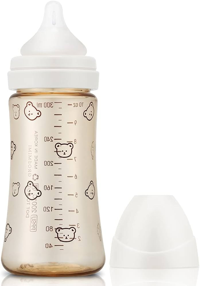 Grosmimi PPSU Baby Bottle, BPA Free (10oz Bear_White) | Amazon (US)