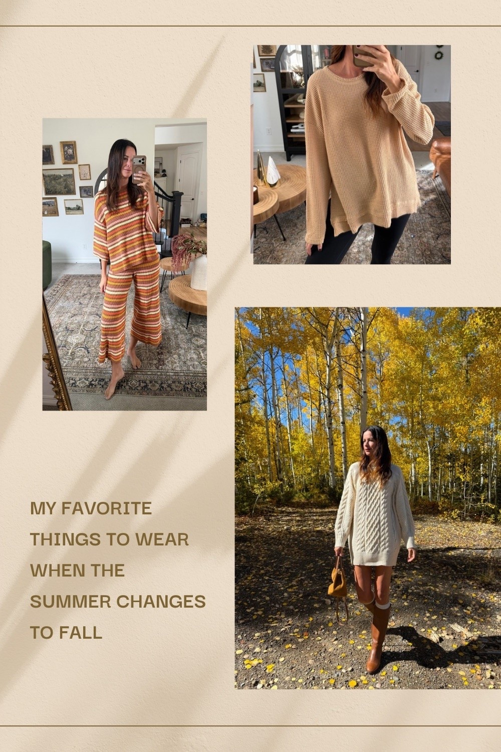 Summer to fall transition outfits.

#LTKootd #LTKgrwm #LTKSaleAlert