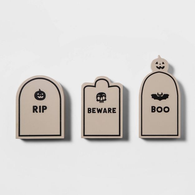 3pk Mini Gravestones Halloween Decorative Set - Hyde & EEK! Boutique™ | Target
