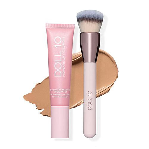 Doll 10 This Corrects Everything Liquid Filter with Brush - Tan | HSN
