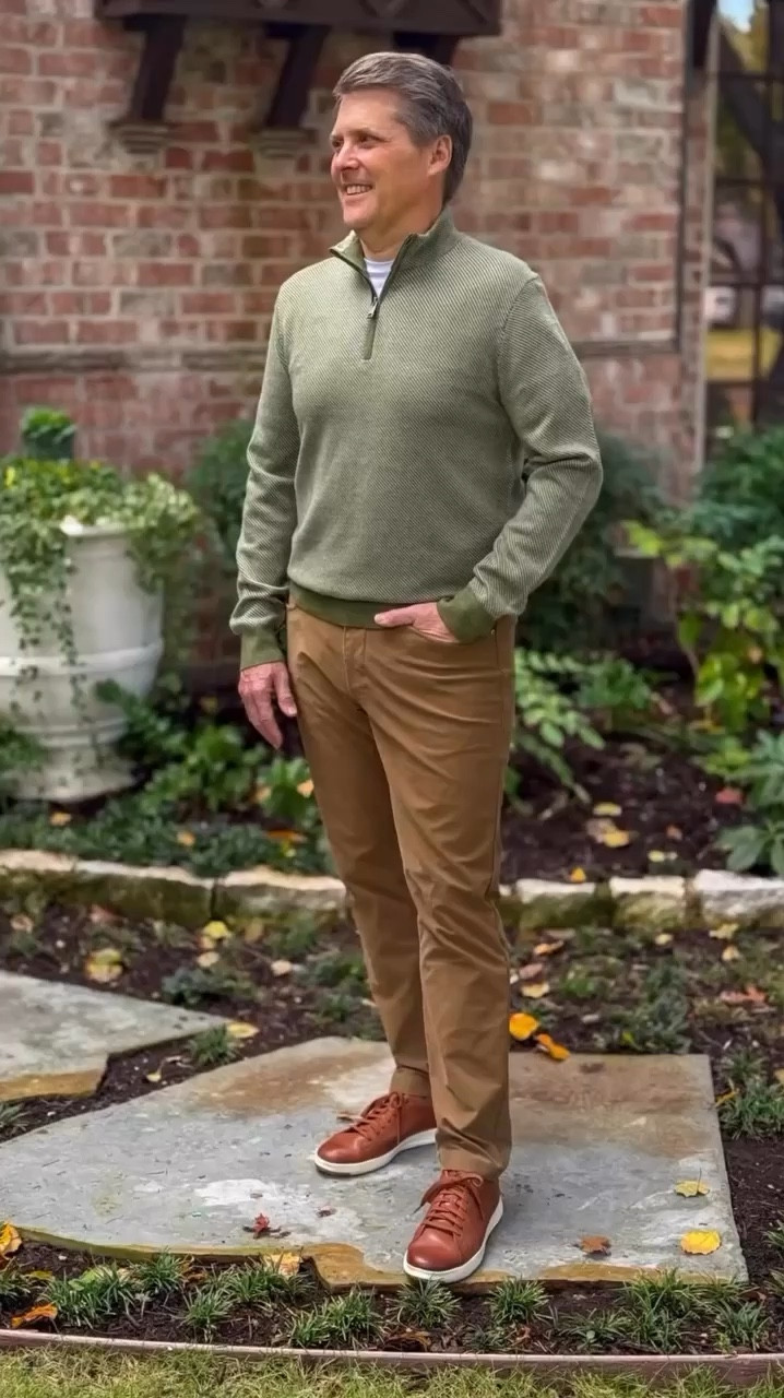 Bob loves this merino wool quarter zip! It’s so soft and you can use code SUZY20 for  20% off @untuckit ! (Yep! They’re the brand known for easy-care shirts that are the perfect length to wear tucked in OR untucked!)
🙌
He paired it with his favorite pants from @lululemon (of all places!) and shoes from @colehaan .



#LTKWatchNow #LTKMens #LTKShoeCrush