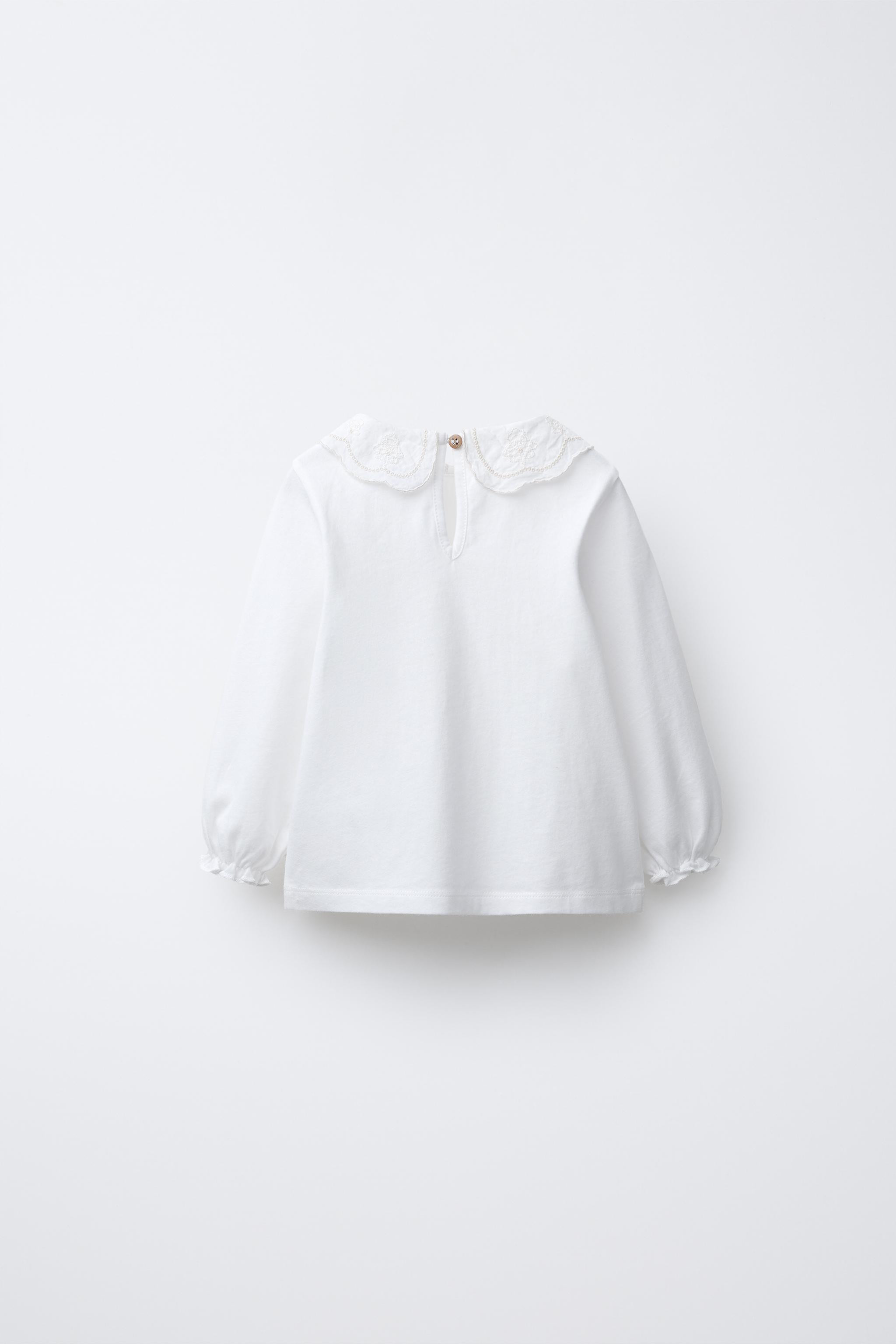 EMBROIDERED COLLAR T-SHIRT | Zara US