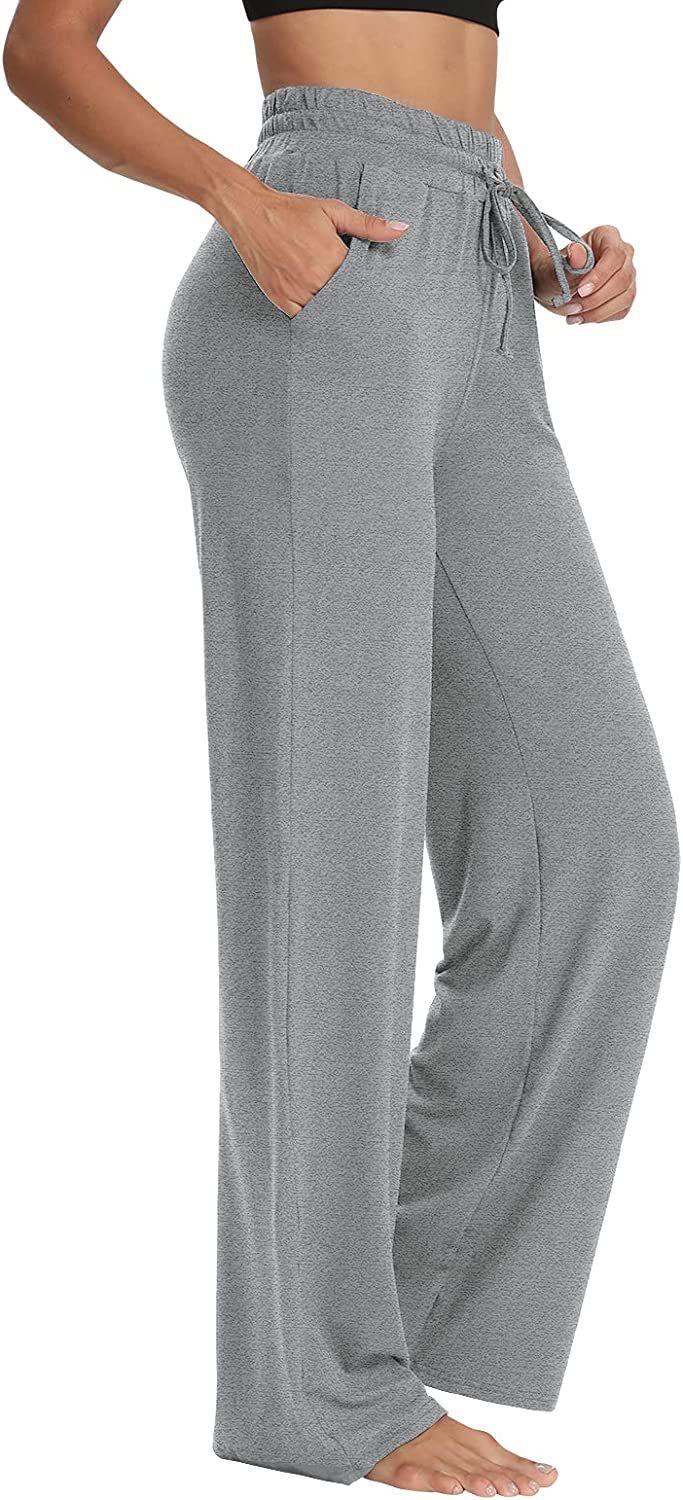 Sarin Mathews Womens Yoga Sweatpants Wide Leg Lounge Pajamas Pants Comfy Drawstring Workout Jogge... | Amazon (US)