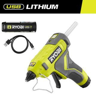 USB Lithium Cordless Glue Gun Kit with 2.0 Ah Battery, Charging Cable, and Glue Sticks (3-Piece) | The Home Depot