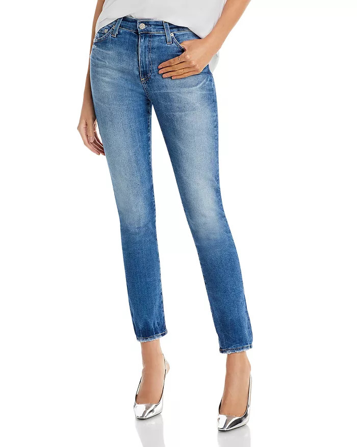 Mari High Rise Slim Straight Jeans | Bloomingdale's (US)