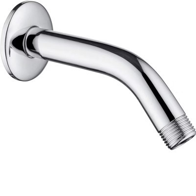 BRIGHT SHOWERS 6" Solid Brass Shower Arm with Flange, Wall-Mounted Extension for Rainfall and Handheld Shower Heads, Chrome | Target