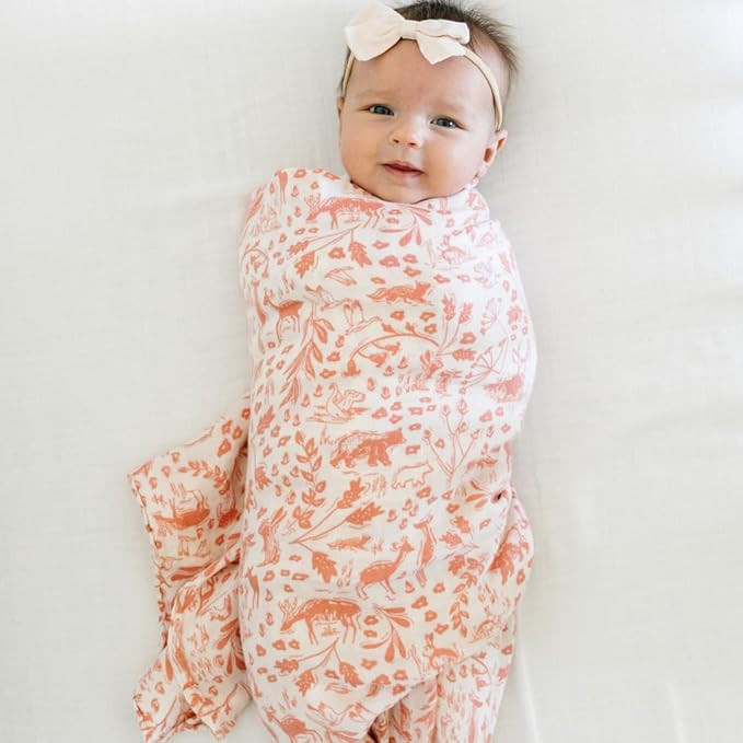 SARANONI Swaddle Blanket Luxury Decorative Baby Muslin Swaddle Blankets (by Hope Wild Wood) | Amazon (US)
