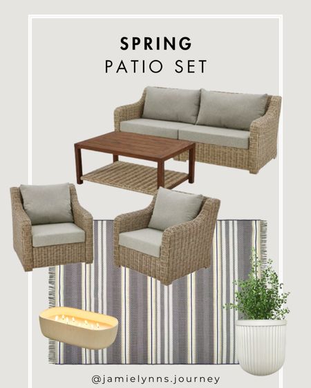 Our back patio furniture set up. I can’t wait to spend our evenings out here!

#patiofurniture #springdecor 

#LTKhome #LTKSeasonal