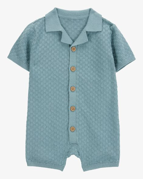 Baby Button-Front Sweater Romper - Blue - Carter's | Carter's | Carter's Inc