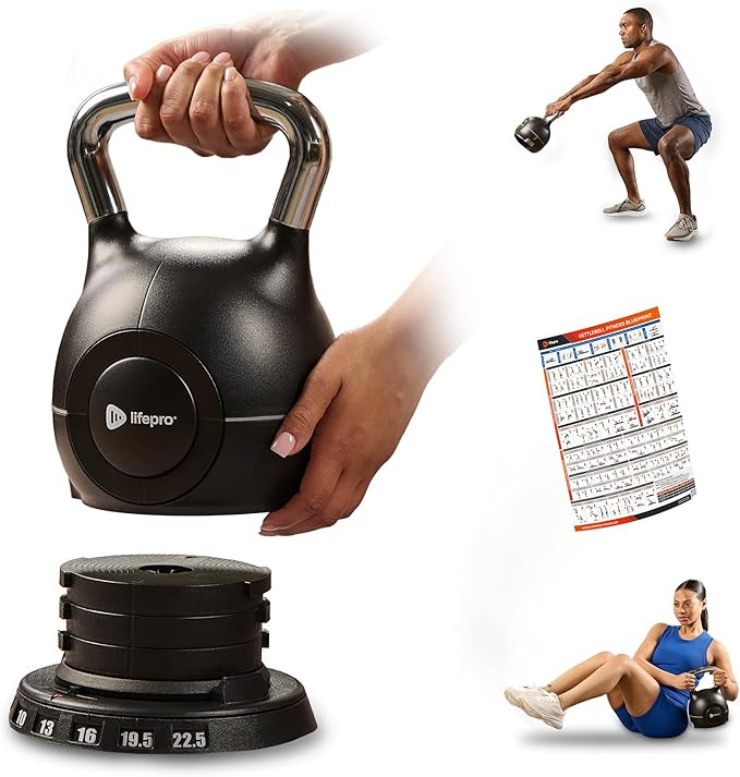 Lifepro Adjustable Kettlebell - 7in1 Kettlebells Weight with Quick-Select Dial & Safety Lock – ... | Amazon (US)
