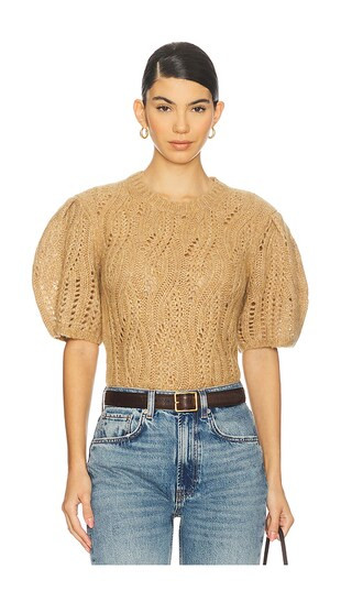 Valentina Sweater in Beige | Revolve Clothing (Global)