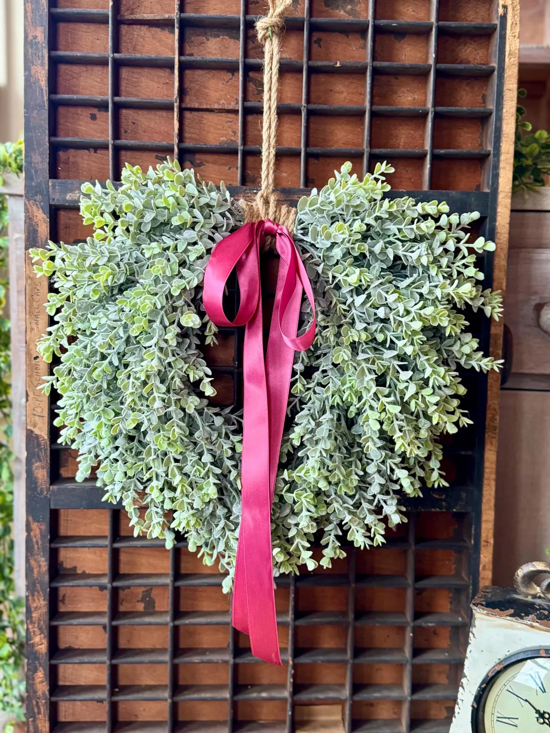 Valentines Greenery Wreath, Heart Shaped Wreath, Modern Door Wreath, Spring Wreath, Summer Wreath... | Etsy (US)