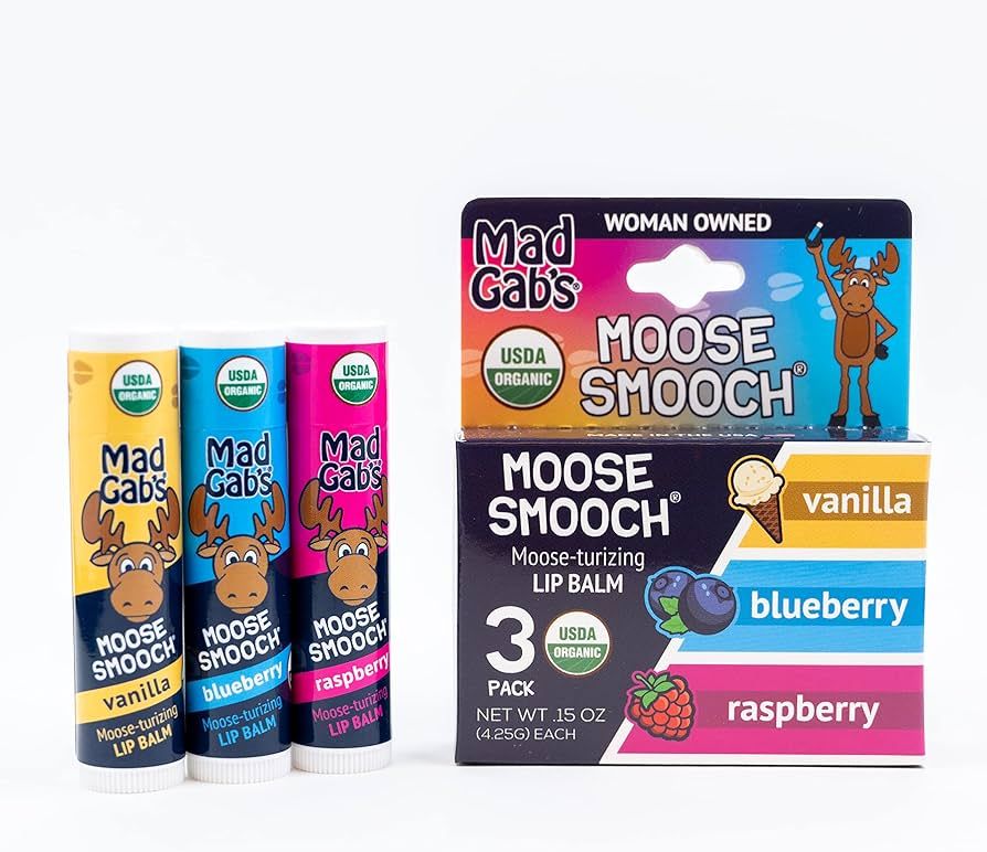 Mad Gab's Moose Smooch Lip Balm, Certified Organic, Made with Organic Olive Oil and Organic Beesw... | Amazon (US)