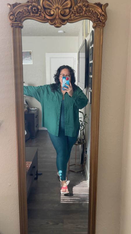 I wear an over sized button up to WFH since I have a work out in the afternoon. This bodysuit is highly rated on Amazon. Perfect for low impact workouts.

#LTKstyletip #LTKfit #LTKcurves