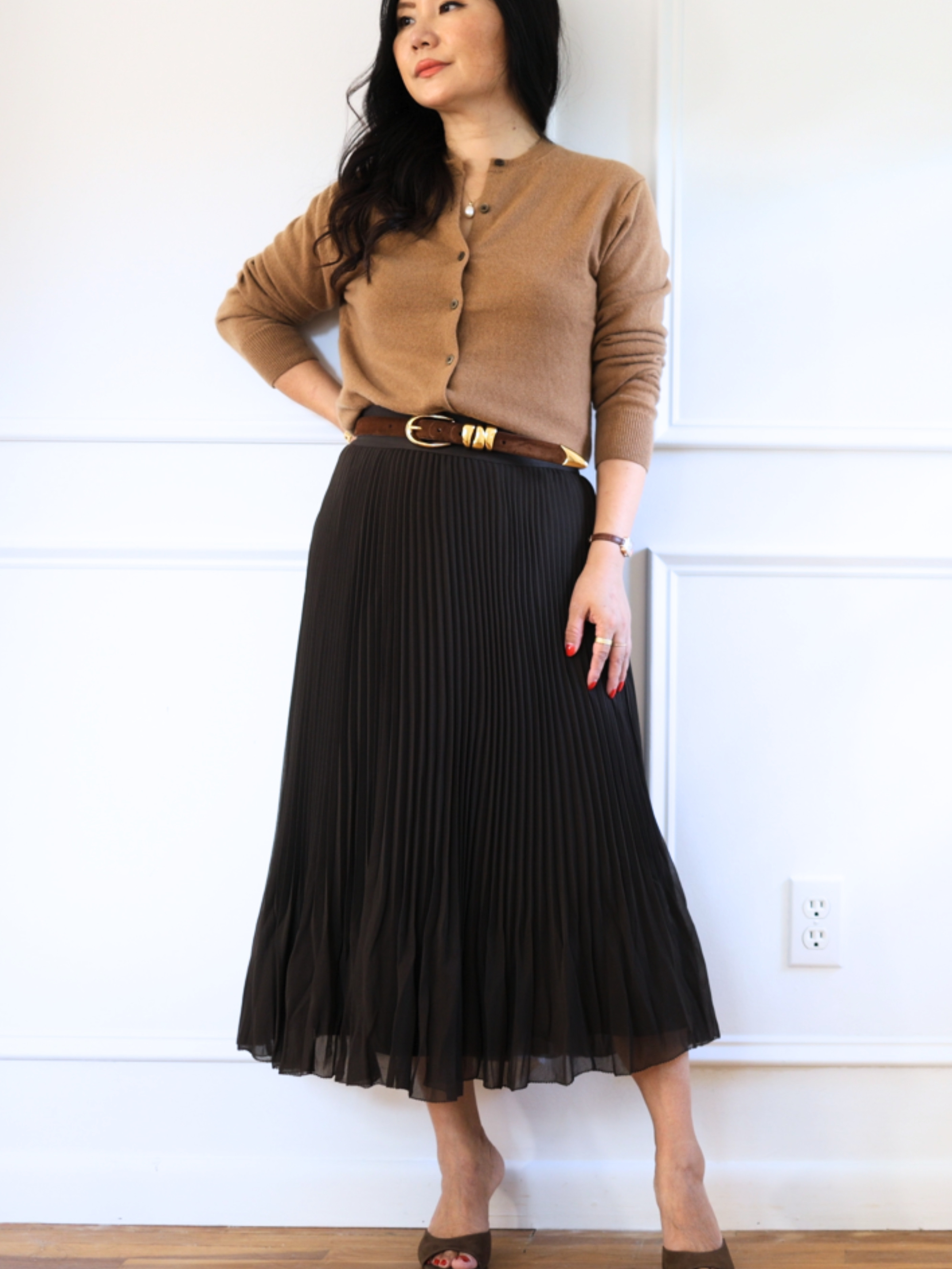 A simple UNIQLO cashmere sweater is one of those pieces I wear over and over. Easy with jeans, pants or skirts and always looks put-together. I’m wearing size XS. Wearing with Aritzia twirl skirt. 

 #LTKSeasonal #LTKOver40 #LTKPetite