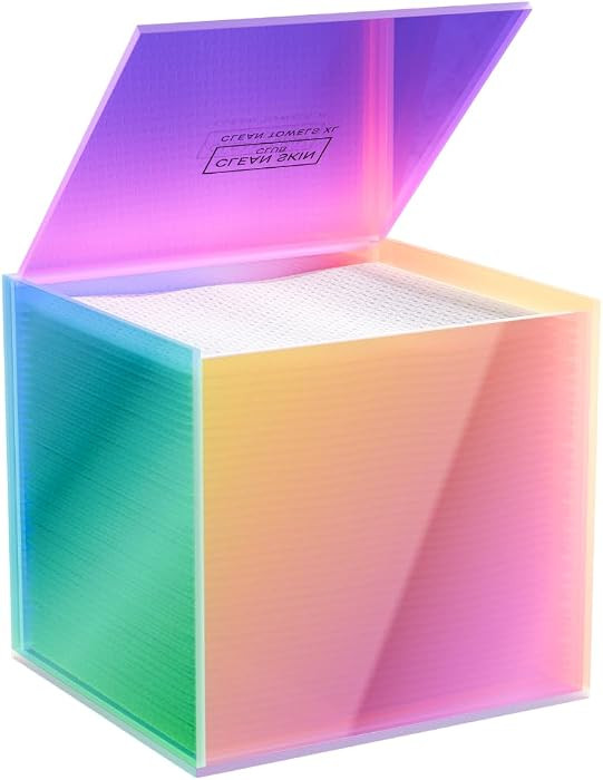 CLEAN SKIN CLUB The Prism Box for Clean Towels XL, Vibrant Storage Solution for 50 Disposable Tow... | Amazon (US)