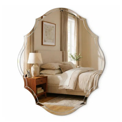 Beveled Scalloped Frameless Wall Mirror | Wayfair North America