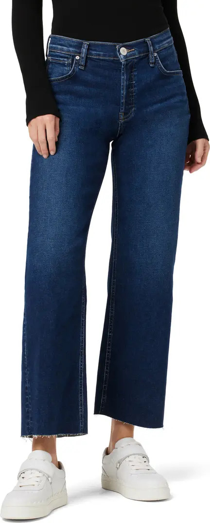 Rosie High Waist Raw Hem Wide Leg Jeans | Nordstrom