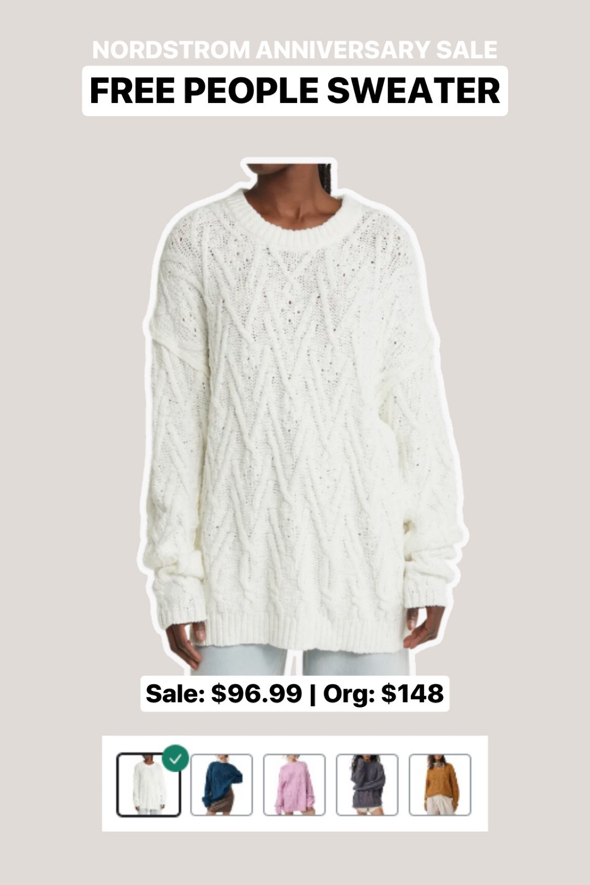 Isla Cable Stitch Tunic Sweater curated on LTK