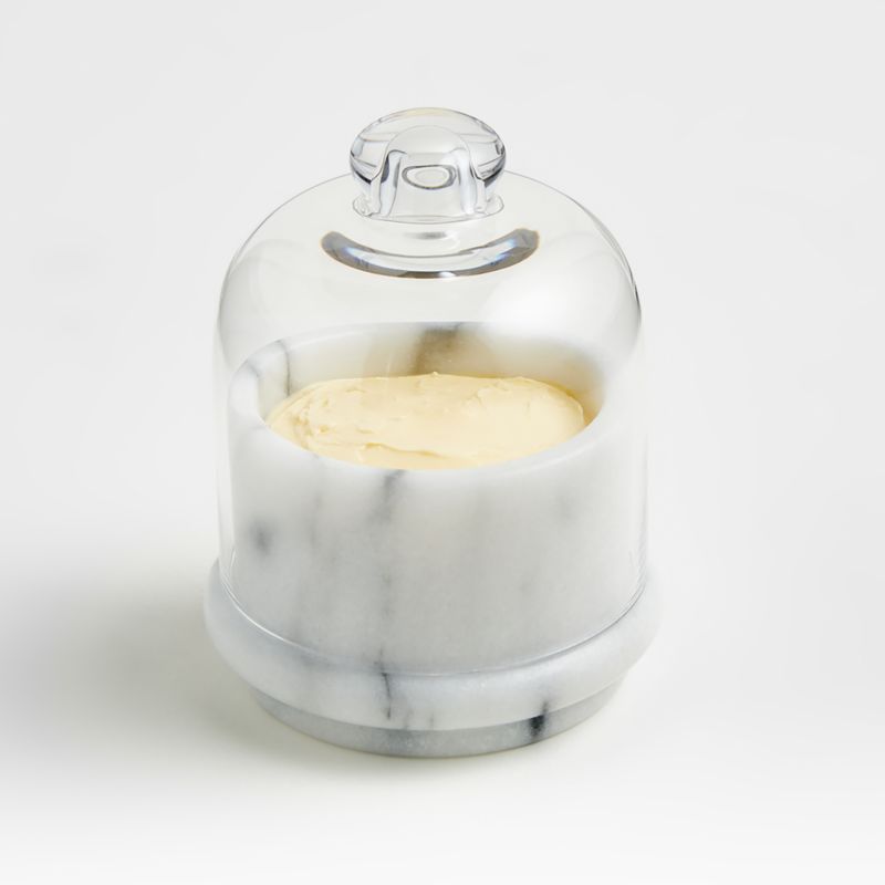 French Kitchen Marble Covered Butter Dish + Reviews | Crate & Barrel | Crate & Barrel
