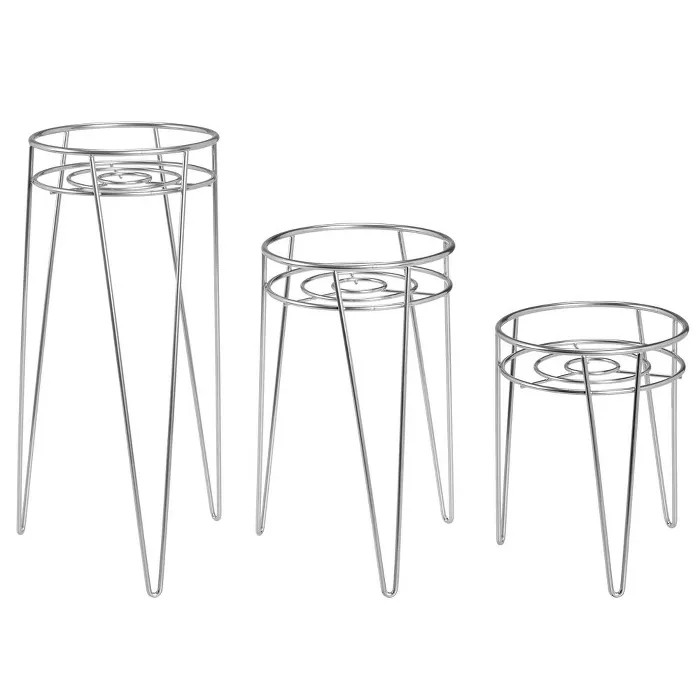 mDesign Modern Farmhouse Home Decor Plant Stand Set, 3 Pieces | Target
