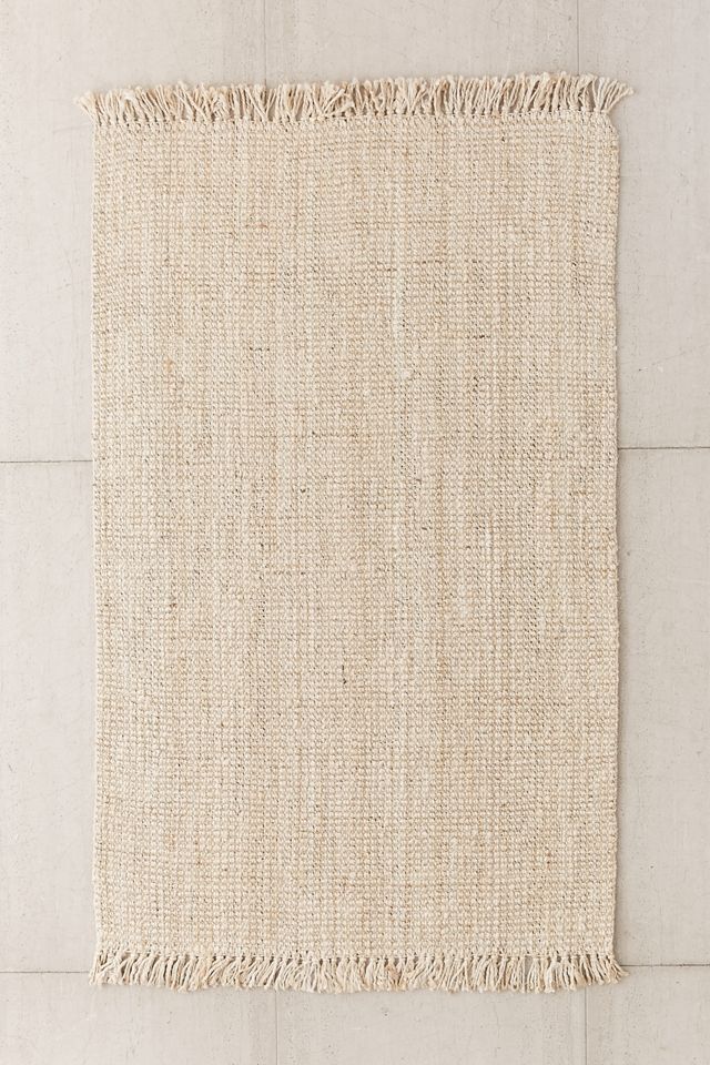 Chunky Fringe Woven Jute Rug | Urban Outfitters (US and RoW)
