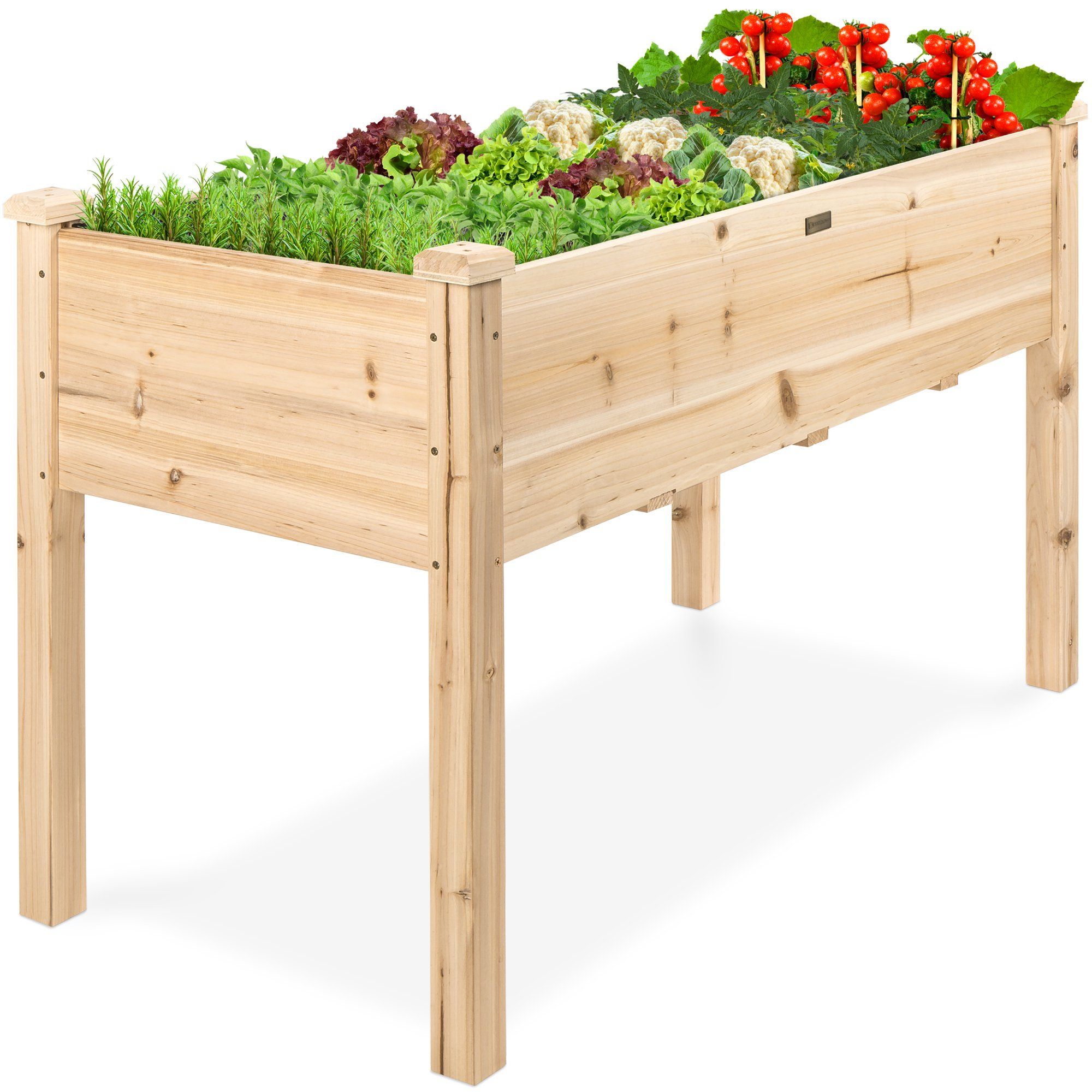 Best Choice Products 48x24x30in Elevated Raised Wood Planter Garden Bed Box Stand for Backyard, P... | Walmart (US)