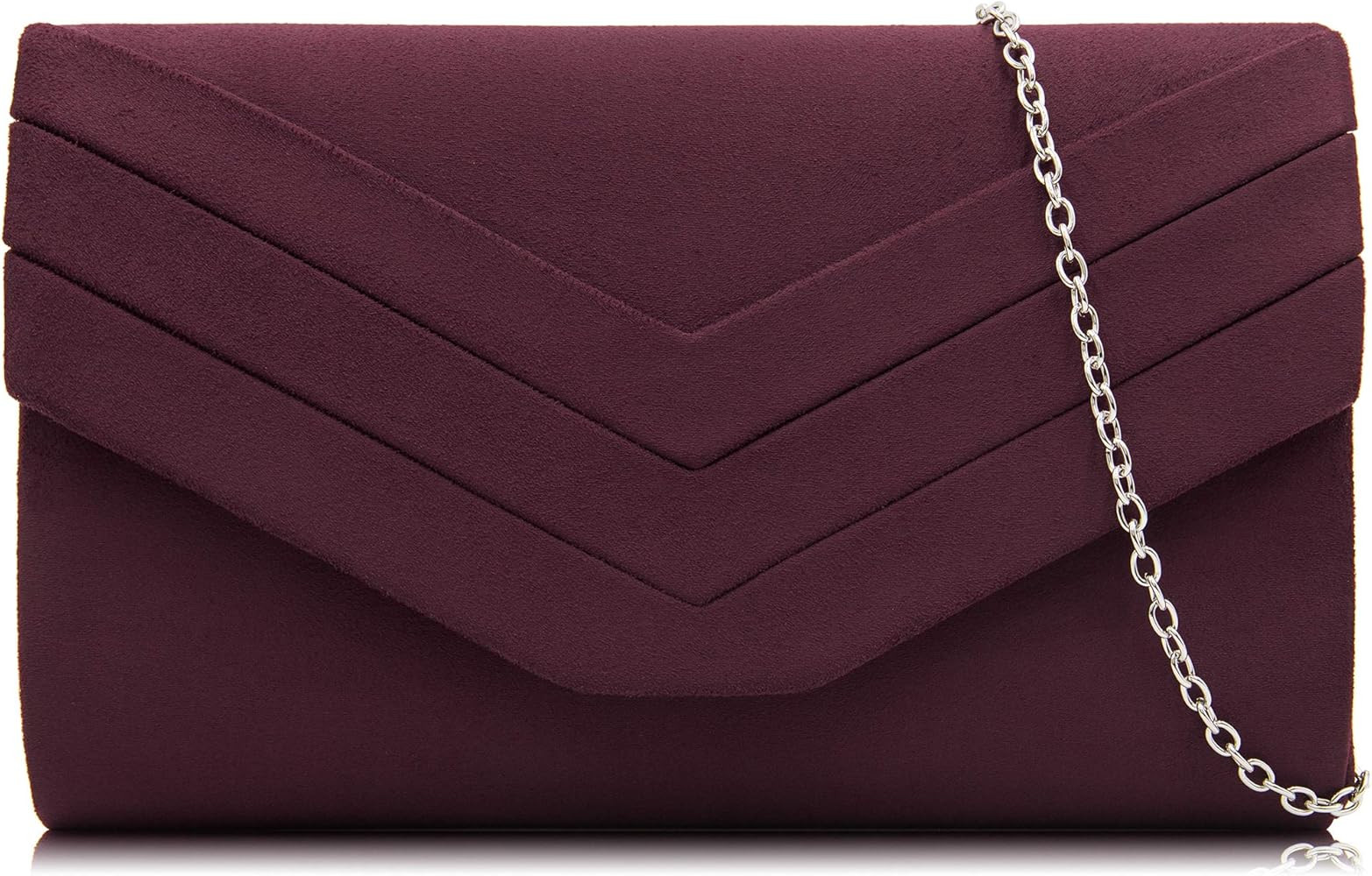 Milisente Evening Bag for Women, Suede Envelope Evening Purses Crossbody Shoulder Clutch Bag | Amazon (US)