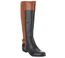Isaac Mizrahi Live! Leather Riding Boots | QVC