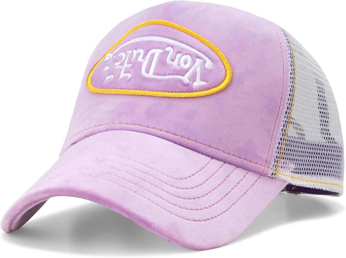 Von Dutch Unisex Trucker Hat - Plush Curved Bill Mesh Back Retro Classic Adjustable Snapback Base... | Amazon (US)