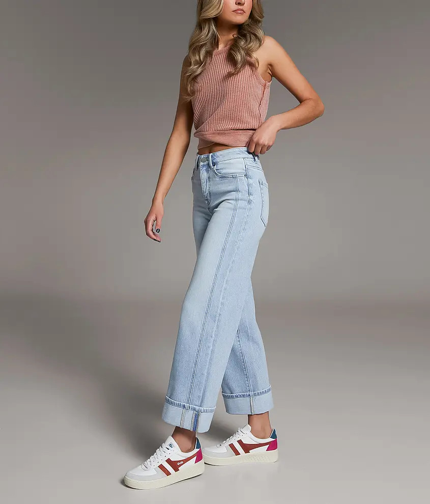 Billie Cropped Wide Leg Stretch Jean | Buckle