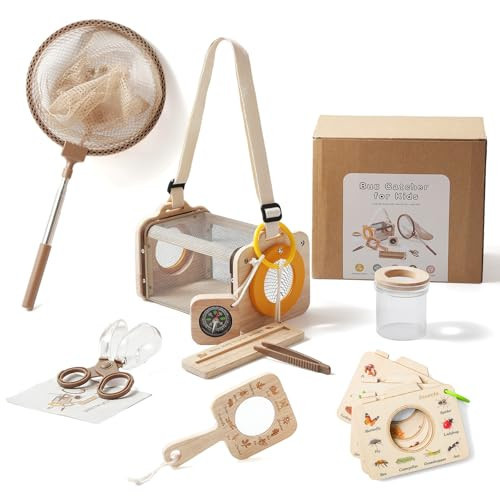 Bug Catcher Kit for Kids Explorer Kit, 10PCS Outdoor Bug Catching Kit with Magnifying Glass & Net, Adventure Set for Backyard & Camping, Fun Gift for Girls Boys | Amazon (US)