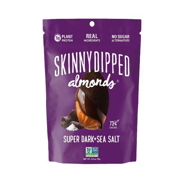 SkinnyDipped Super Dark Chocolate + Sea Salt Almonds - 3.5oz | Target