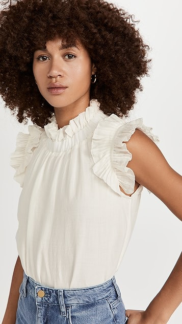 Ramie Flutter Sleeve Top | Shopbop