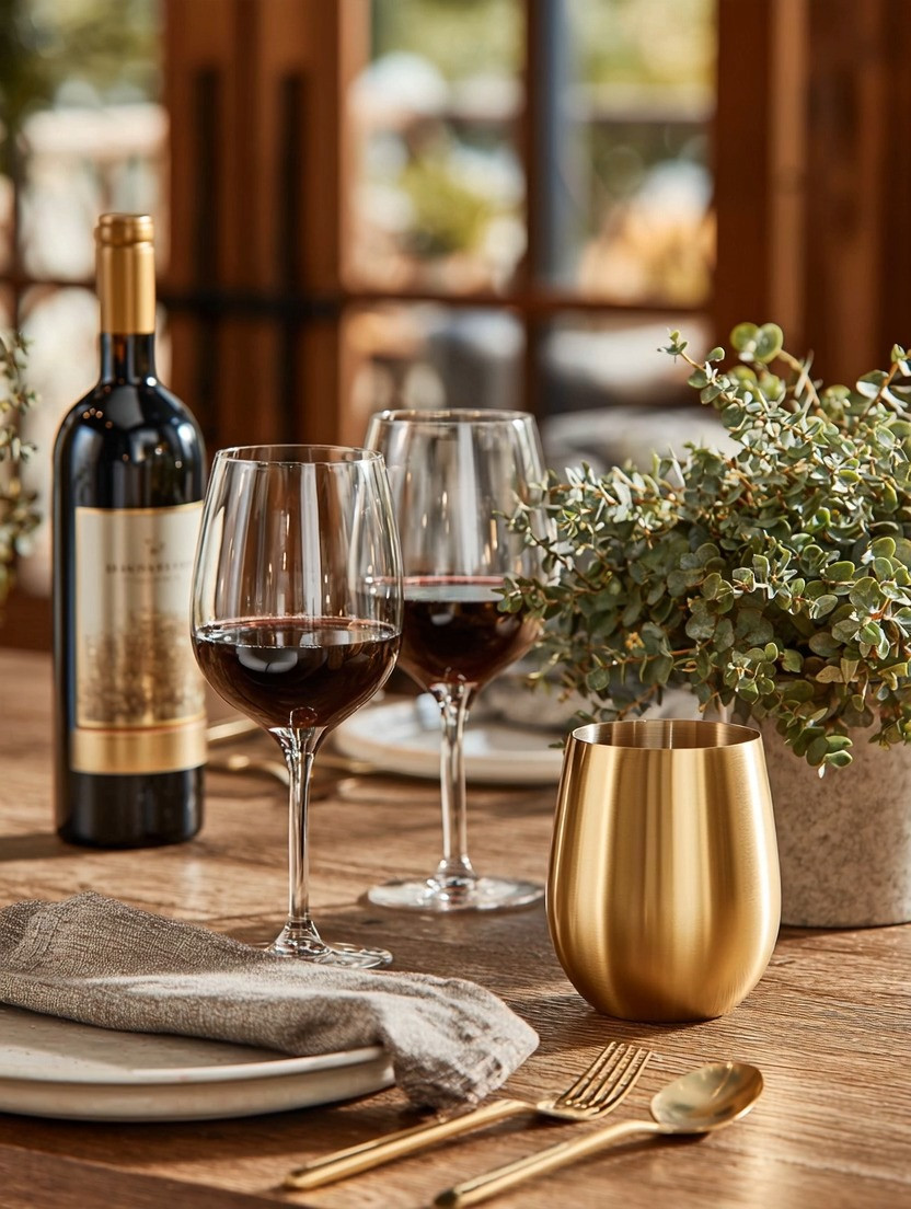Every beautiful wine-glass collection needs one unexpected piece.

Classic stemmed wine glasses will always have their place, but add one brushed gold metal glass and suddenly the table feels a little more interesting, collected and elegant.

Beyond the look, metal drinkware has a practical advantage: it conducts temperature efficiently, so when the glass itself is chilled, it can help your drink feel cooler in hand. And that warm brushed-gold finish? It looks beautiful beside glassware, natural wood, linen and your favorite dinnerware.

We love pieces like this because they don’t require an entire new entertaining collection. One unexpected detail is often enough to change the table.

Add a few to your bar or wine-glass collection and bring them out when you want entertaining to feel just a little more special.

Explore our curated brushed gold drinkware in the edit.

#drinkware #entertainingathome #brushedgold #tabledecor 

 #LTKHome