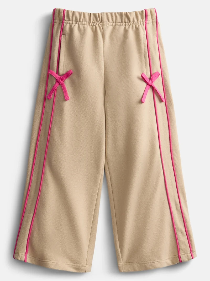 Wonder Nation Toddler Girls Track Pants with Bows, Sizes 18M-5T | Walmart (US)