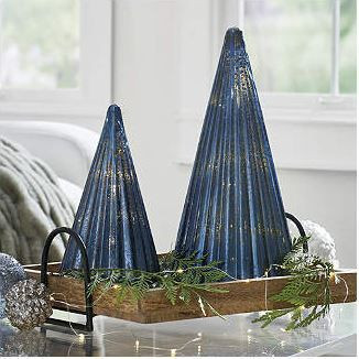 Mercury Glass LED Trees | Grandin Road