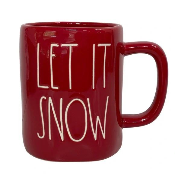 Rae Dunn Artisan Collection LET IT SNOW Graphic Red Coffee Mug by Magenta 213 | Poshmark