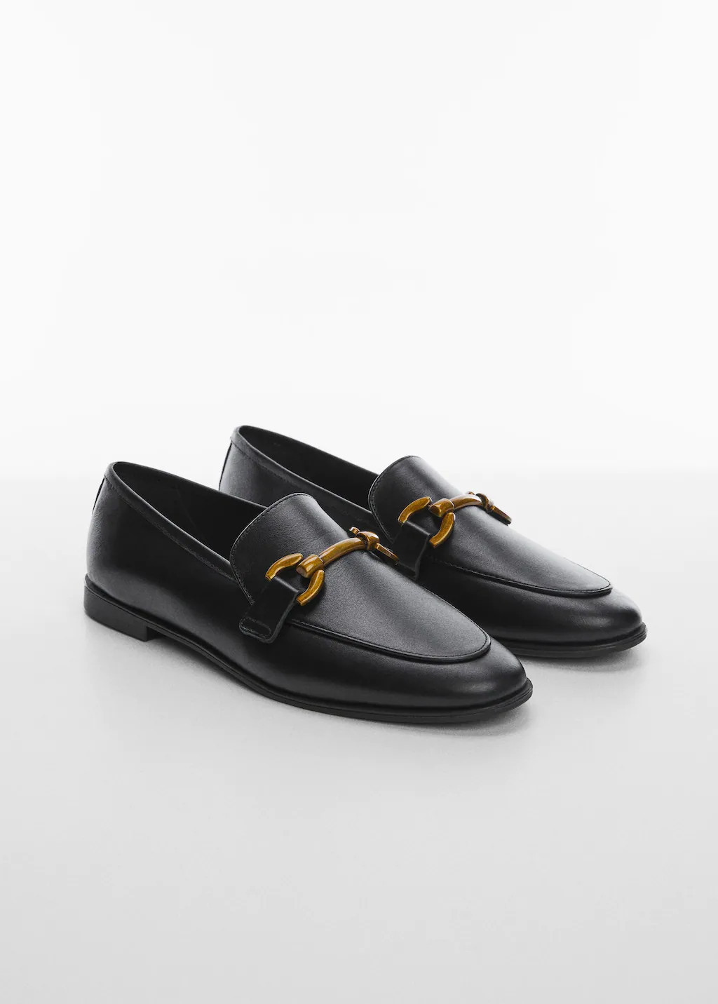 Leder-mokassins mit schnalle -  Damen | Mango Deutschland | MANGO (DE)