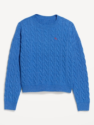 Old Navy x The Devil Wears Prada SoSoft Cerulean Cable-Knit Sweater | Old Navy (US)