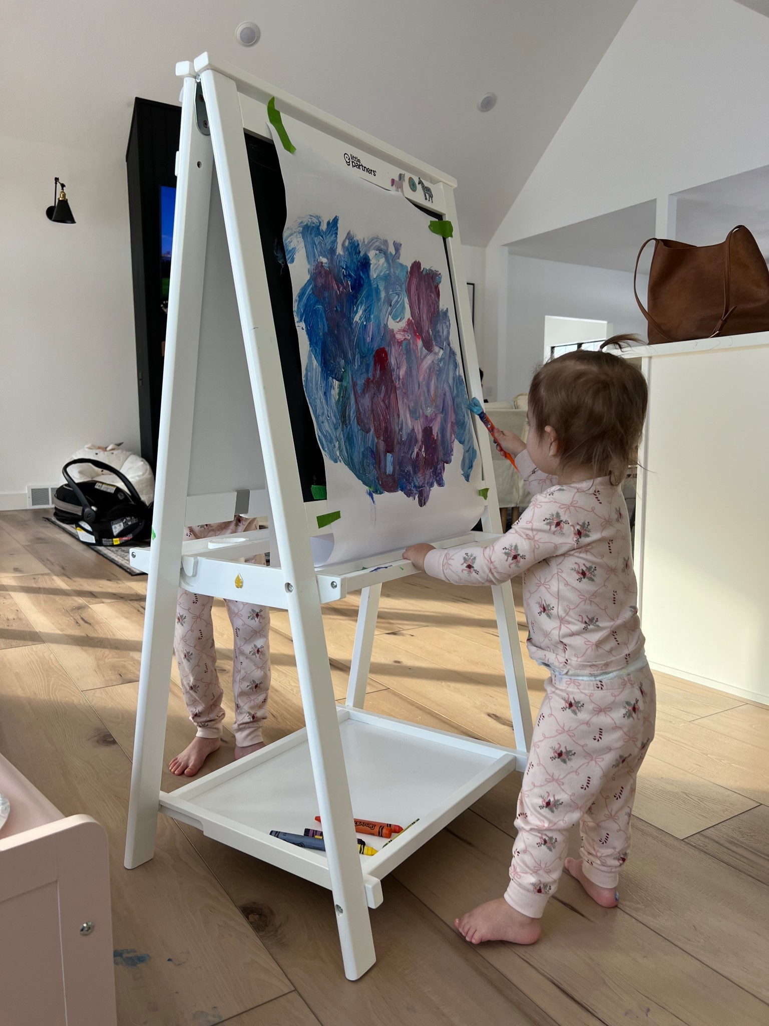 The perfect easel for little ones! Chalk board one side and roll paper on the other. Has little shelf’s to hold utensils. Nice a sturdy 

#LTKKids #LTKBaby #LTKmomlife