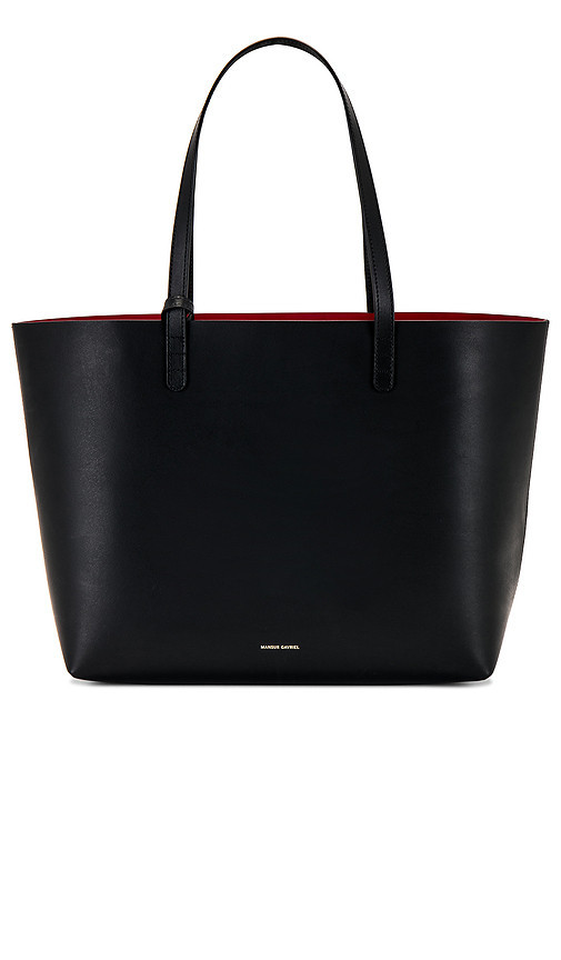Mansur Gavriel Icon Large Tote in Black. | Revolve Clothing (Global)