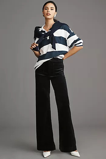 The Colette Cropped Wide-Leg Corduroy Pants by Maeve | Anthropologie (US)