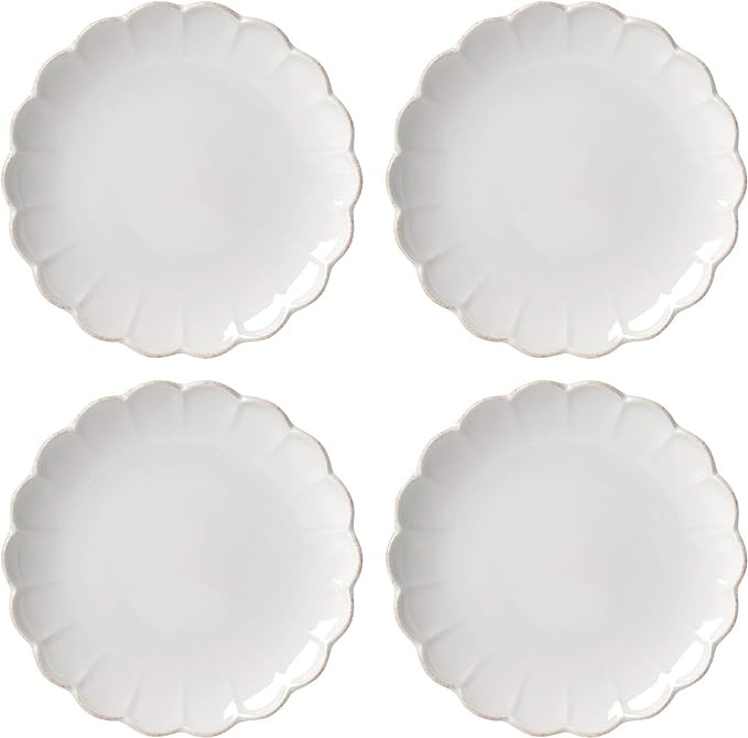 Lenox French Perle Scallop 4-Piece Accent Plate Set, 4.60 LB, White | Amazon (US)