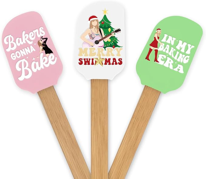 Funny Christmas Silicone Spatula for Women Girls, Holiday Baking Gifts for Bakers, 3 Pcs Baking S... | Amazon (US)