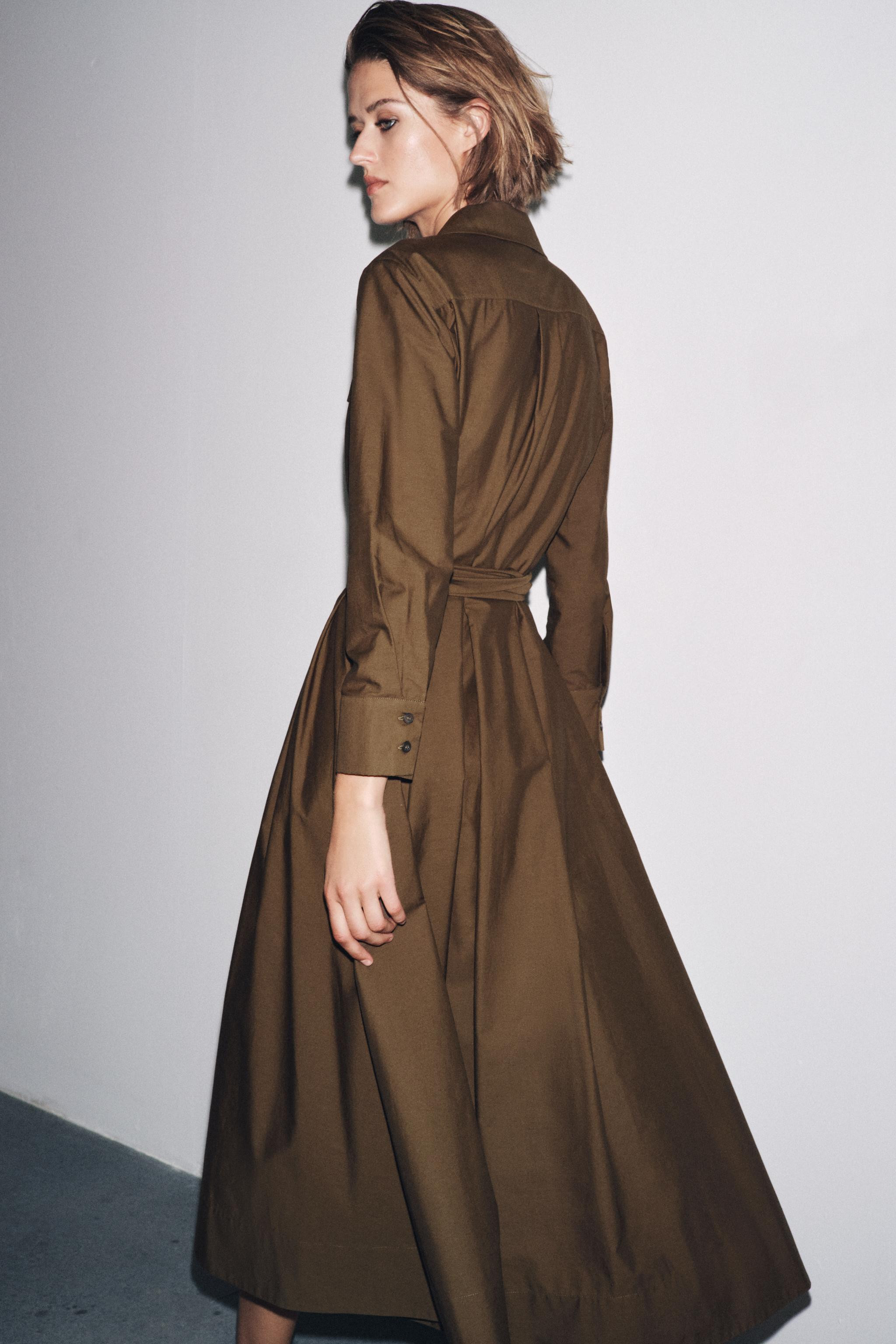 ZW COLLECTION POPLIN SHIRT DRESS | Zara US