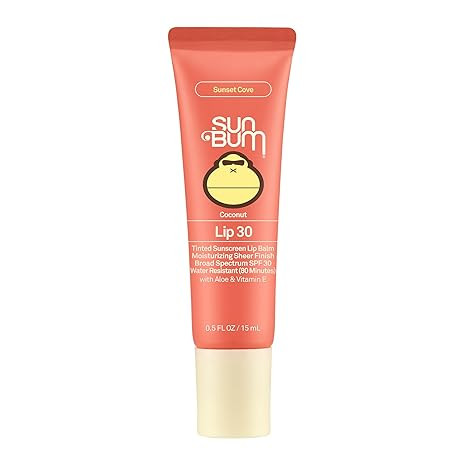 Sun Bum SPF 30 Sunscreen Sunset Cove Tinted Lip Balm - Coconut Flavor Broad Spectrum Moisturizing... | Amazon (US)