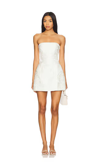 Chrissie Mini Dress in Ivory | Revolve Clothing (Global)