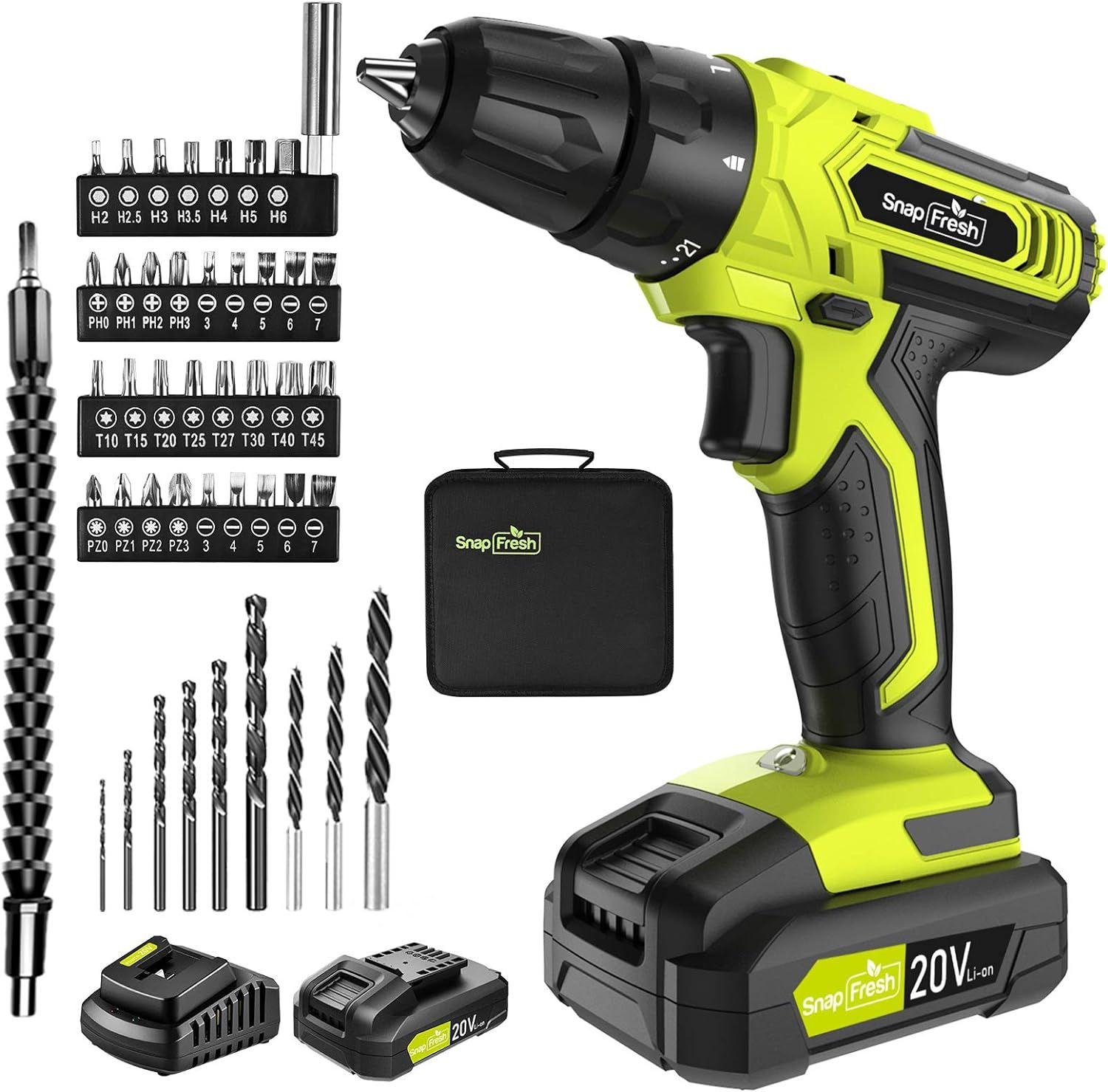 Cordless Drill - 20V Cordless Drill with Battery & Charger, Impact Drill Set for Home, Power Dril... | Amazon (US)
